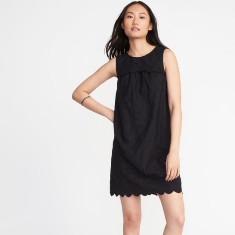 Sleeveless Eyelet Shift Dress